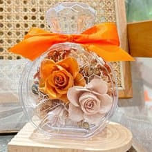 快速出貨【香水瓶花藝_橙香序曲】母親節/畢業季/香水瓶/壓克力
