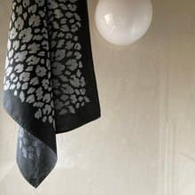 leopard handkerchief  black