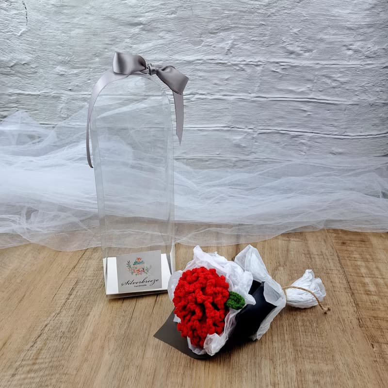 手鉤迷你康乃馨花束禮盒  生日禮物 花束 情人節 母親節 CRF-037