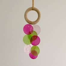 DIY-KIT| Italian Stationery-Pink Olive-Round |Shell Wind Chime Mobile|#0-502