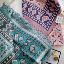 未使用帶標 CELINE 凱旋門格紋民族毛毯蓋毯頸巾圍巾領巾圍脖披肩