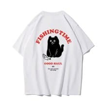 Fishing Cat 口水貓 中性短袖T恤 7色男女同款 釣魚俱樂部