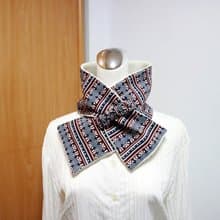 原住民風 可調式短圍巾.scarf 保暖圍脖 雙面雙色 大人.小孩均適