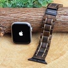 【木製バンド】EINBAND AppleWatch アップルウォッチ 天然木バンド 木のベルト 20mm【サンダルウッド×ゴールド】