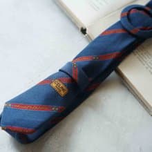 古董領帶改製腰帶-Celine-學院風深藍-禮物-腰帶髮箍組