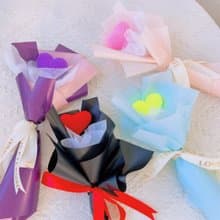 手工編織心形包裹花束