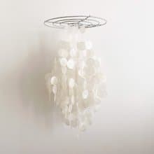 DIY-KIT | Finnish Restr.(3D)-White-Round-XXL | Shell Wind Chime Mobile | #0-447