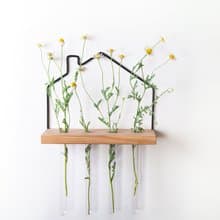 Minimalist Scandinavian style House shaped VASE for four flowers //Free shipping