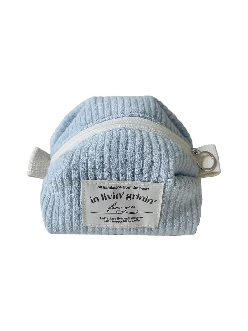 terry corduroy pouch S_baby blue