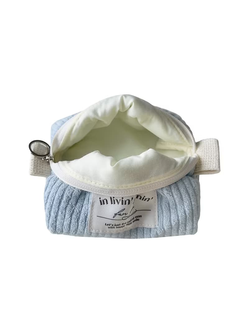 terry corduroy pouch S_baby blue