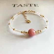 提升個人魅力及愛情能量紅紋石配月亮石水晶手鍊