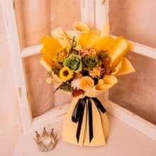 【太陽花願望】永生花花束  乾燥花花束 / 畢業花束 謝師花束