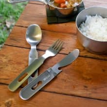 【日本製】SALUS 不鏽鋼露營SFK餐具組