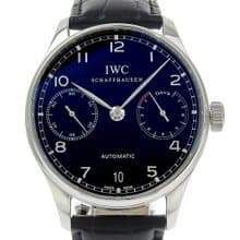 【日本直送】アイダブリューシー シャフハウゼン IWC ポルトギーゼ 7デイズ 腕時計 裏スケ IW500109 自動巻き パワーリザーブ メンズ【中古】
