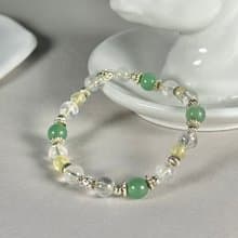 東陵玉 檸檬黃水晶 白水晶天然水晶手鍊/事業運 貴人運 思緒清晰