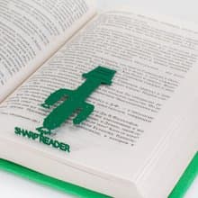 Green Metal bookmark Cactus // Sharp Reader // Free shipping worldwide