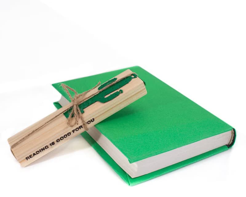 Green Metal bookmark Cactus // Sharp Reader // Free shipping worldwide
