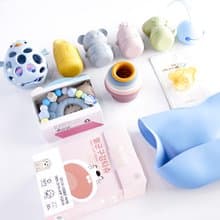 矽膠搖鈴小雞八件套禮盒