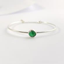 原點-勇氣綠瑪瑙999純銀手環 5月誕生幸運石 / Green Agate 免費
