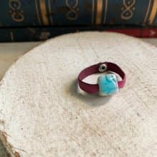 戒指 日本白瓷 自然釉色 無限看不膩色調 真皮革 設計等級