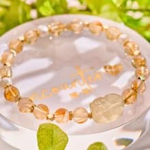 【招財貔貅】黃水晶貔貅。黃塔晶。天然珍珠