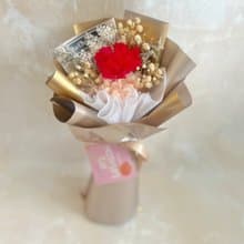 只限香港 母親節花束系列 尊貴媽媽 紅色 康乃馨 永生花 保鮮花