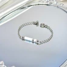 True White 白紋石好運手鍊 - 醫療鋼配飾/天然石/ 白紋石