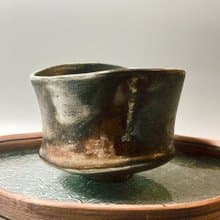 純手捏柴燒茶碗  / 水方 / 小平凡手作