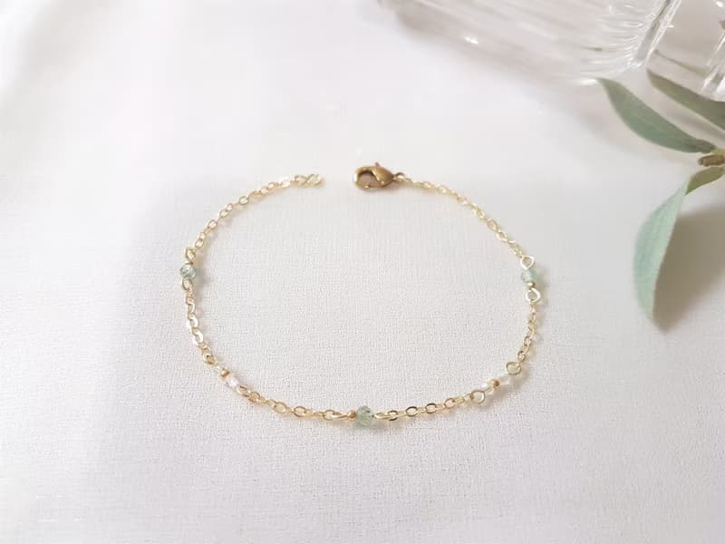 晴空 ‧ 磷灰石 白水晶 細手鍊