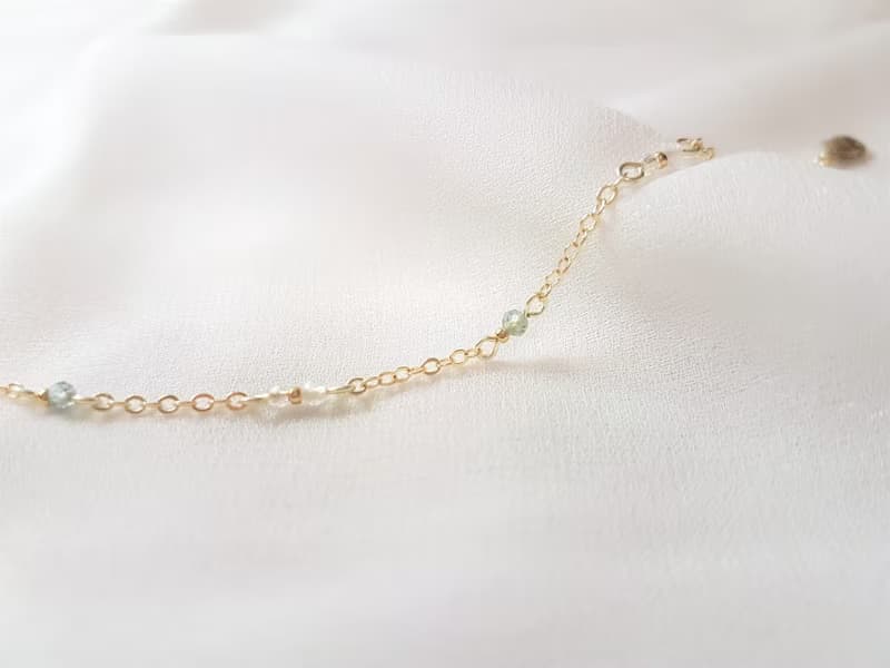 晴空 ‧ 磷灰石 白水晶 細手鍊