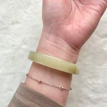 春色-天然青玉玉鐲手鐲/適50、51、52圈口/送禮/女兒鐲/小圈口