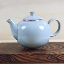 【送禮好物】哥窯 冰裂紋 圓滿茶壺 陶藝名家葉敏祥作品