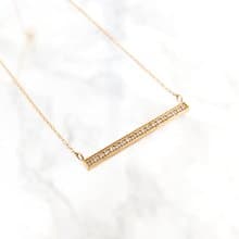 stanless cz bar necklace n303 項鍊 立方氧化鋯