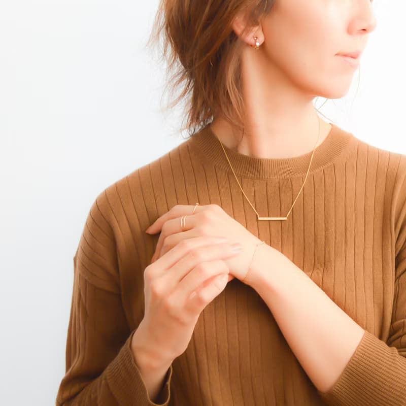stanless cz bar necklace n303 項鍊 立方氧化鋯