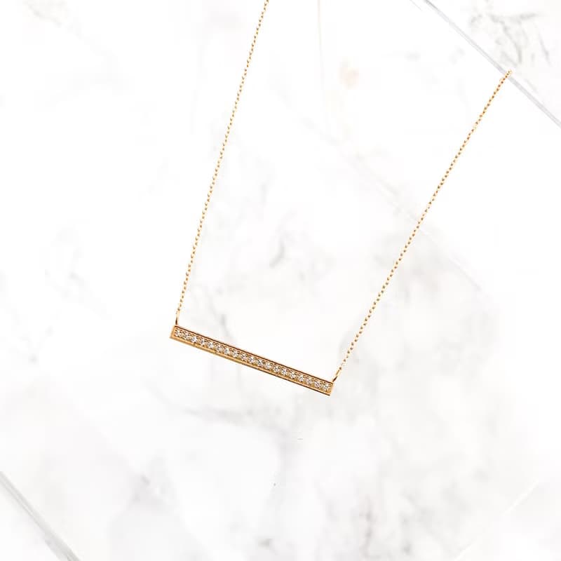 stanless cz bar necklace n303 項鍊 立方氧化鋯