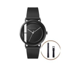 Imperfect Line 黑色矽膠錶帶手錶 32/40mm - 可定制