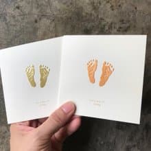 彌月卡/訂做腳丫+姓名100張/正方形構圖