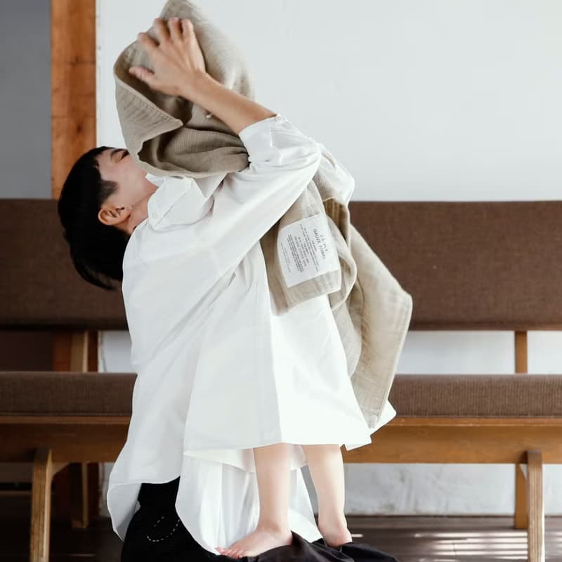 日本製 2.5-PLY GAUZE 100% 有機棉 M號 浴巾  by SHINTO TOWEL