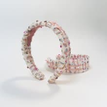 ivory mix tweed hairband handmade headband