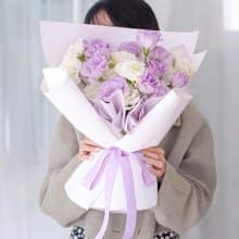 夢幻歐若拉公主桔梗鮮花花束