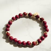 天然原礦紫晶14KGF彈性手鍊