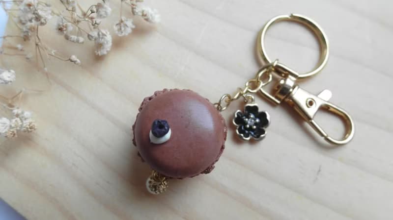 福利品 / 展示品* 巧克力馬卡龍鑰匙圈