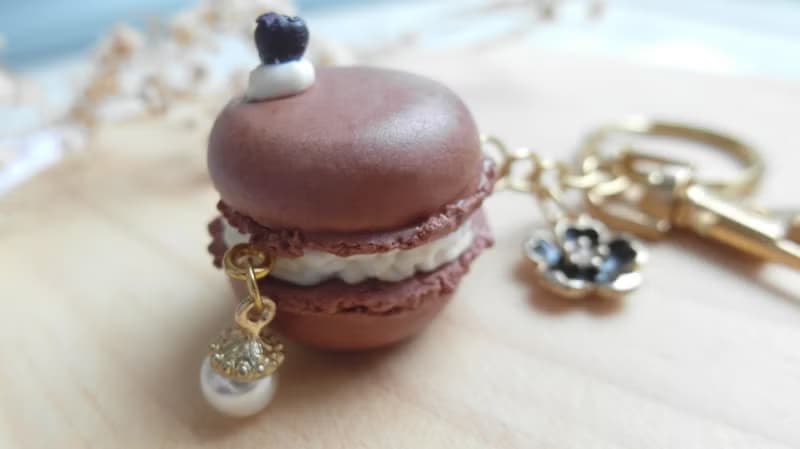 福利品 / 展示品* 巧克力馬卡龍鑰匙圈