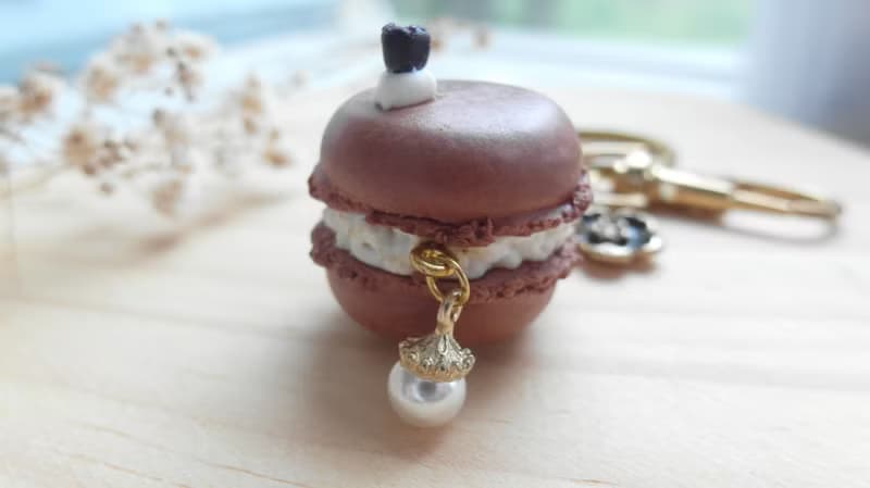 福利品 / 展示品* 巧克力馬卡龍鑰匙圈