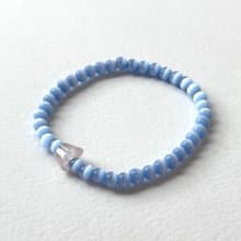 【貓咪禮物】藍貓眼石 粉晶 女士手鏈 情侶 送 生日禮物 幸福