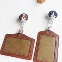 手作好禮 ALL PASS 小狗伸縮扣環 +卡套 悠遊卡證件套卡夾