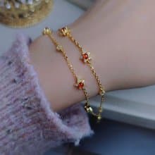 鴻運•姻緣•制太歲|無燒冰玻放光紅|緬甸A貨翡翠純銀多顆星星手