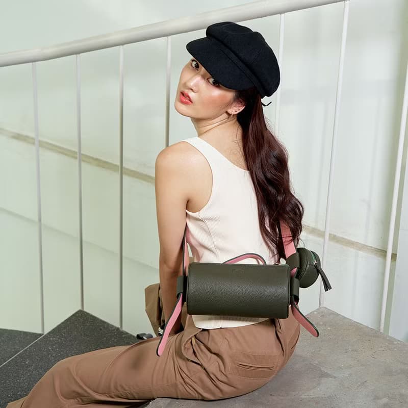 Drum Cylinder multi bag Boy & Girl cross body handbag or shoulder bag