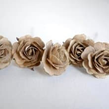 Paper Flower, centerpiece, DIY 25 pieces rose size 3.5 cm., chocolate color