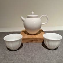 【瓷】寶瓶型潤瓷壺(一壺二杯)精緻泡茶壺